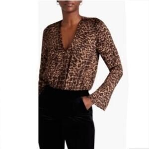 Women Good American Cheetah Bodysuit Top 5 2XL Modern Career Contemporary NEW